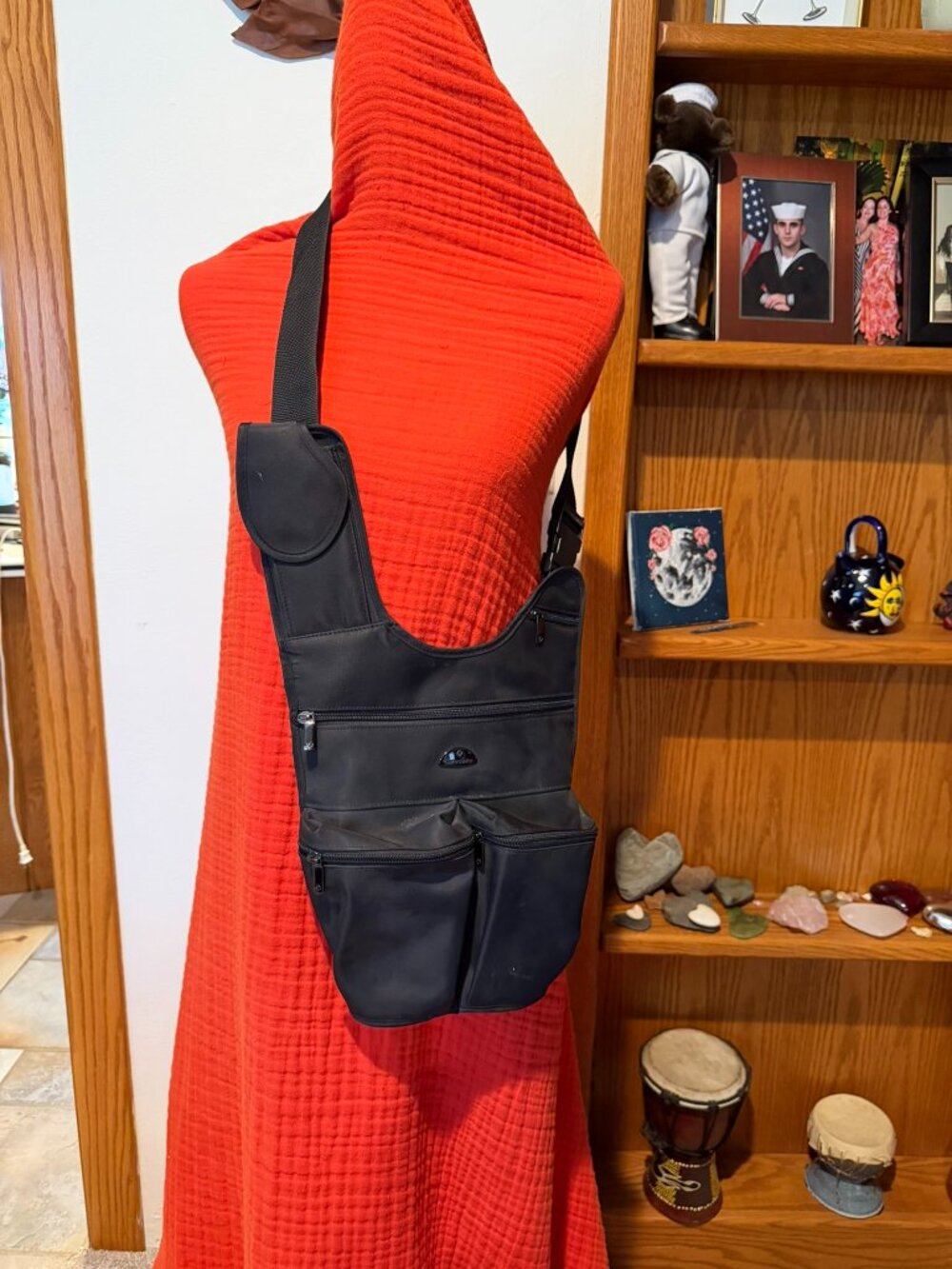 Samsonite Black Nylon Crossbody | Multi‑Pocket |Travel Bag | Lightweight
